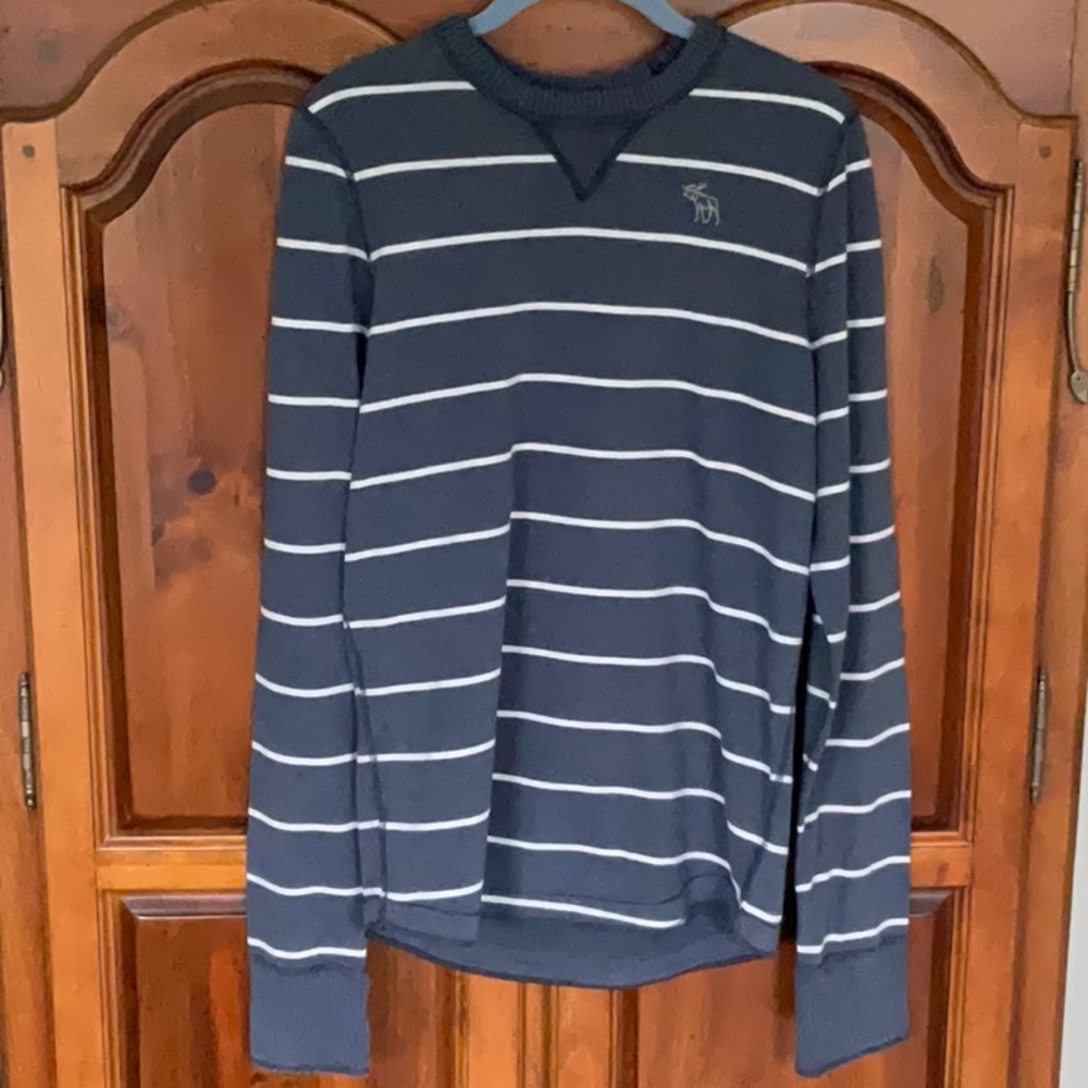 Abercrombie & Fitch Long Sleeve Muscle Crew Shirt Size M Y2K Preppy Y2K Preppy